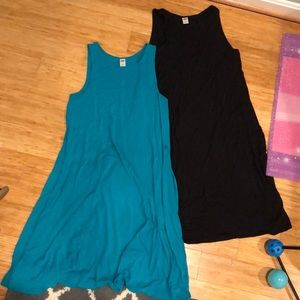 2 Old Navy Luxe Swing Dresses